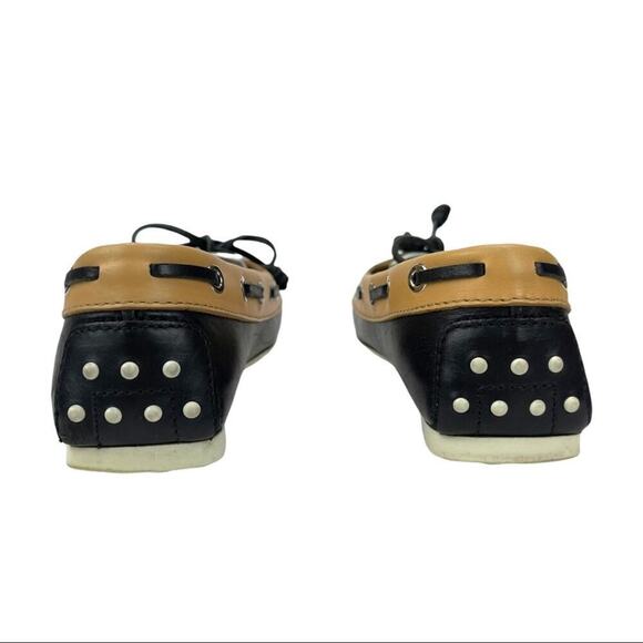 TOD'S Color block Leather Lace & Bow Driving Shoes Topsiders Moccasins Size 36 - Picture 6 of 16